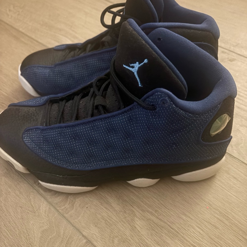 Jordan 13 Black and Blue Sneakers